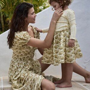 DÔEN Ashlynn Floral Organic Cotton Voile Midi Dress